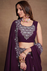 Significant Partywear Lehenga Choli In Purple Colour